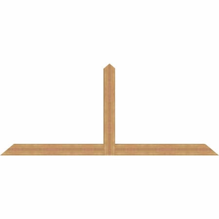 Ekena Millwork Portland Timber Gable Bracket, Western Red Cedar, 108"W x 45"H x 5 1/2"D x 5 1/2"F, 10/12 Pitch GBW108X45X0606POR00SWR